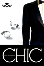 Rivet Etch Mother of Pearl Sterling Cufflinks