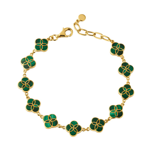 Petal Gemstone Gold Vermeil Sterling Bracelet