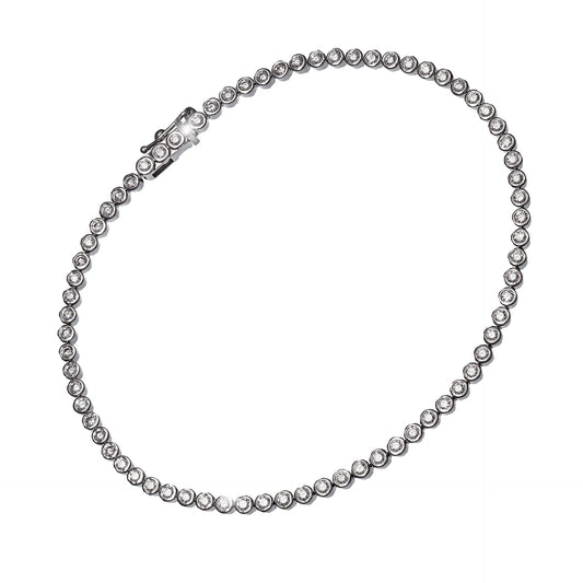 Diamond and Microbead Bracelet Stack