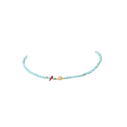 Adjustable turquoise waxed pull-cord bracelet with square macramé sliding knot closure gold vermeil