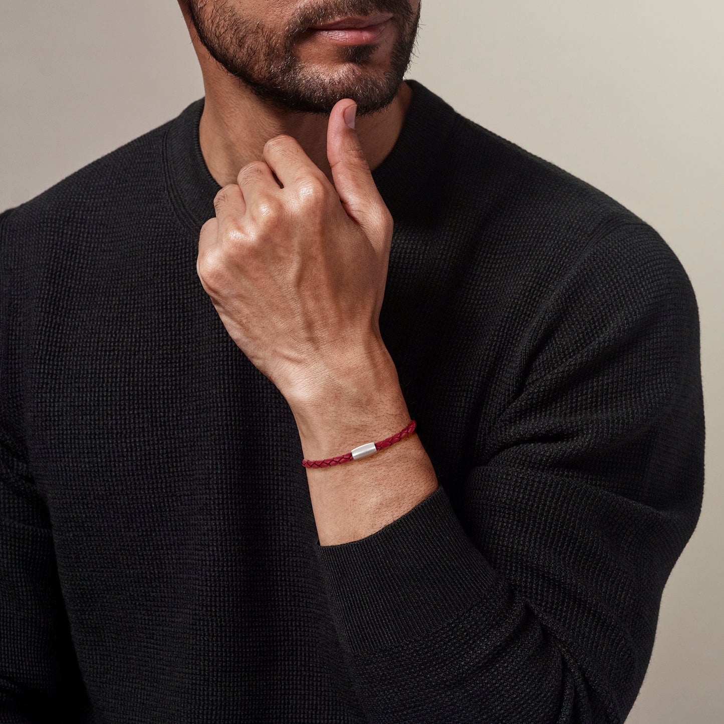 Mag-5 Woven Leather Bracelet
