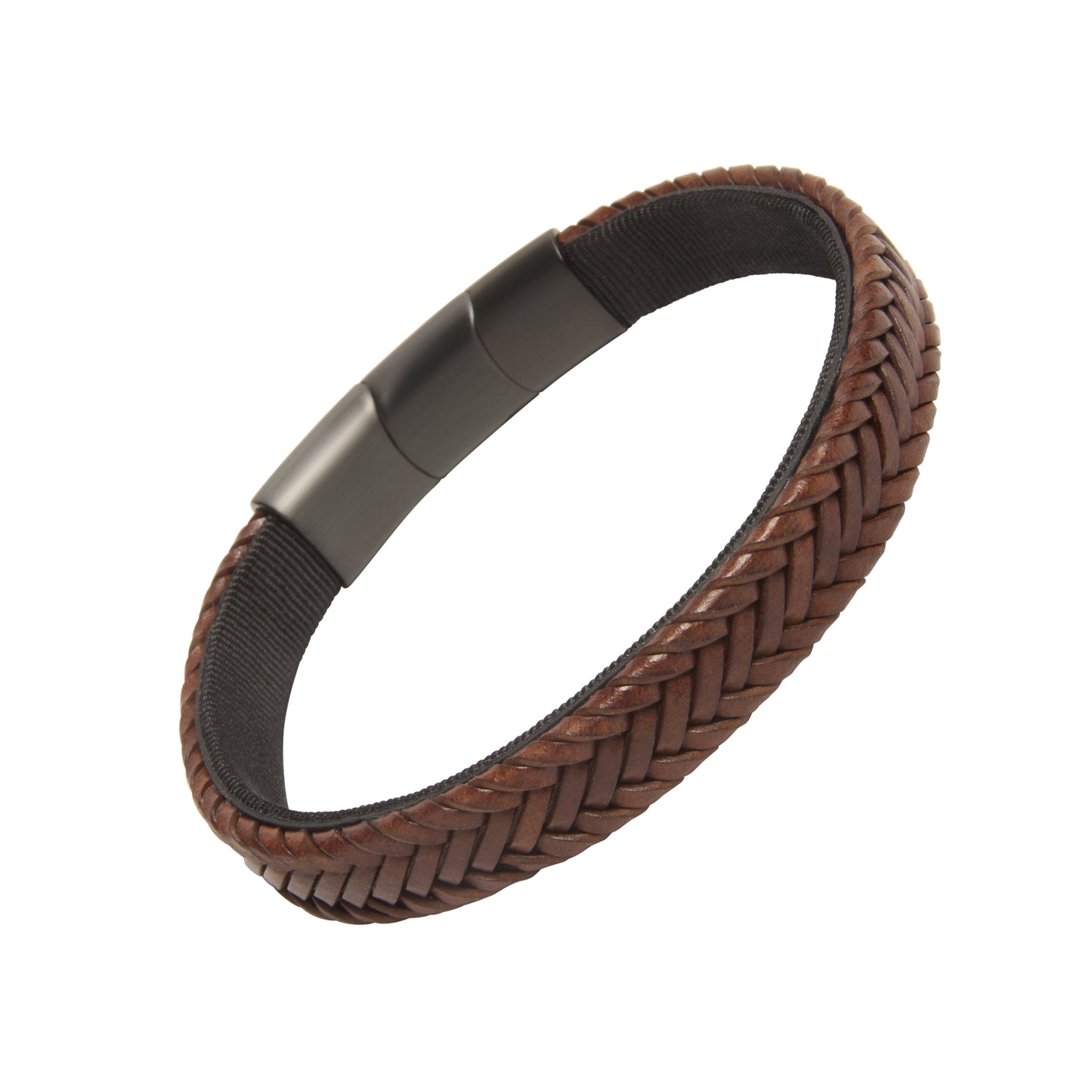 Braided Leather with Nylon Strap Bracelet