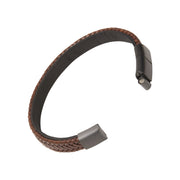 Braided Leather with Nylon Strap Bracelet