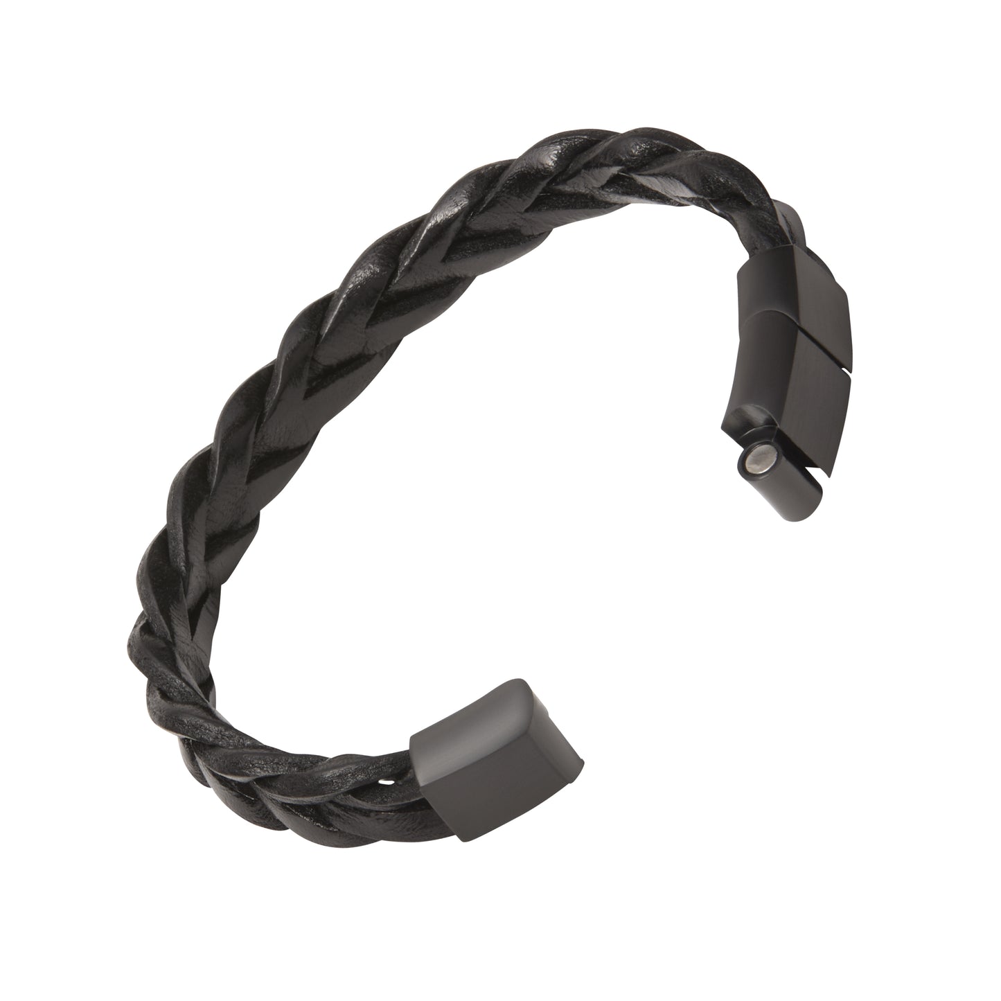 Wide Leather Braid Bracelet
