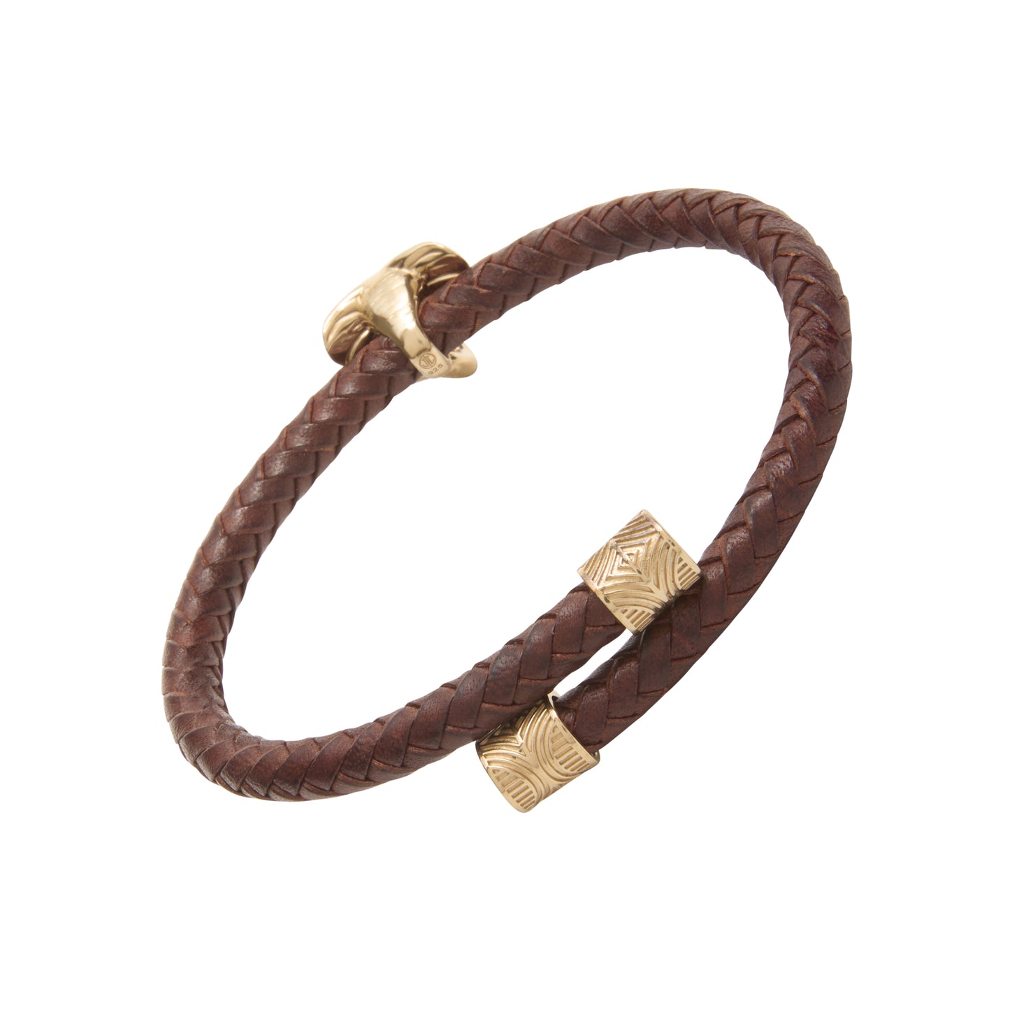 Elephant Head Braided Leather Spring Bracelet