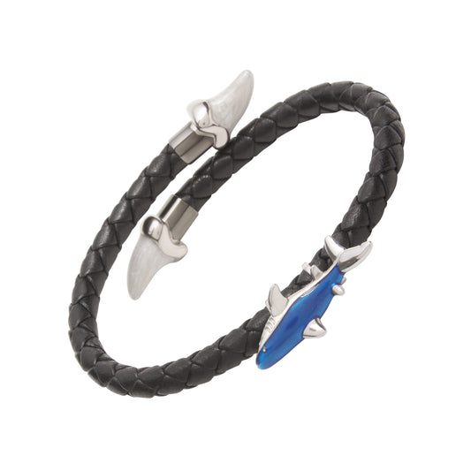 Enamel Shark Sterling Spring Bracelet