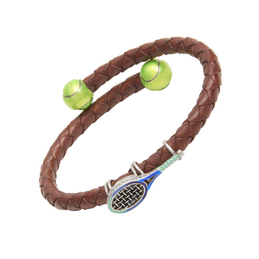 Enamel Tennis Sterling Spring Bracelet