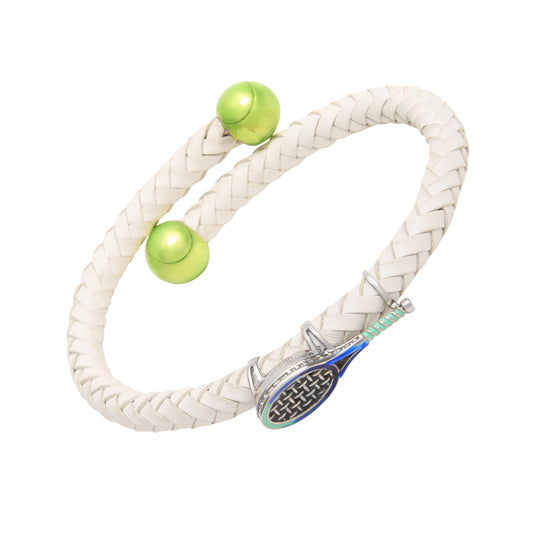 Enamel Tennis Sterling Spring Bracelet