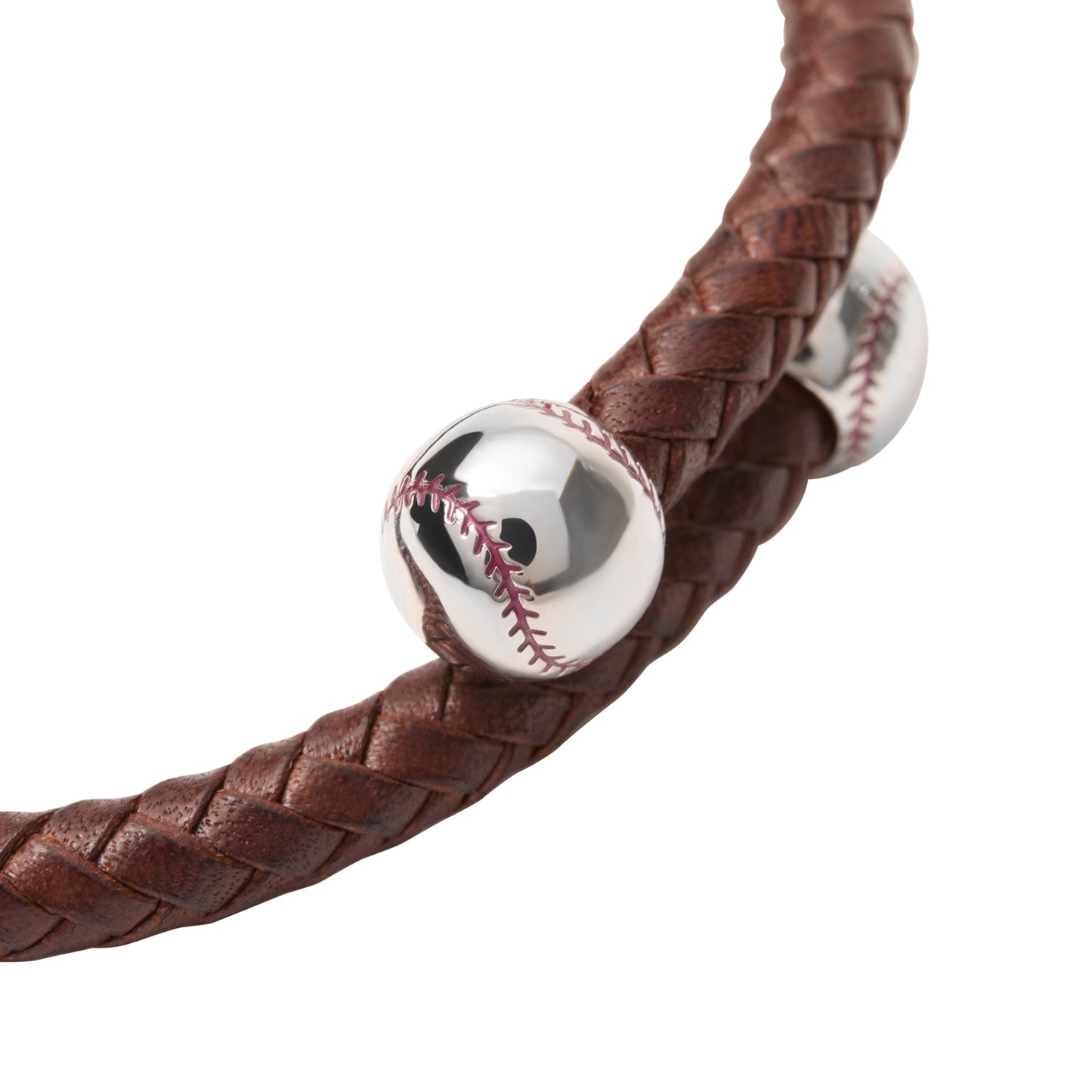 Sterling Baseball Brown SPRING Bracelet