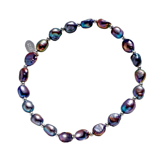 Grey Raw Pearl  Bracelet