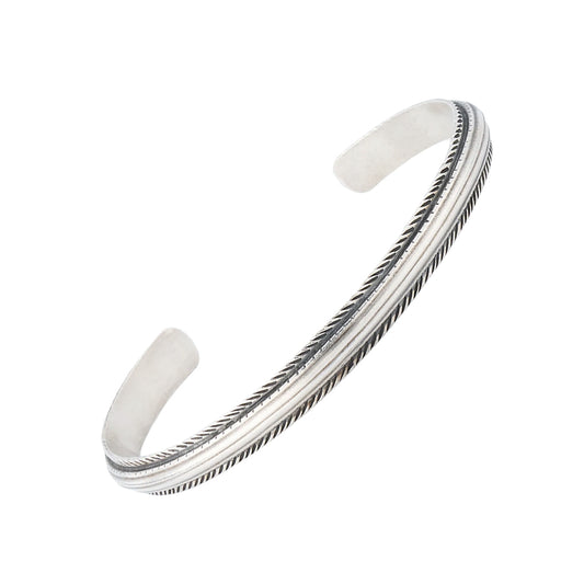 Feather Edge Sterling Cuff Bracelet