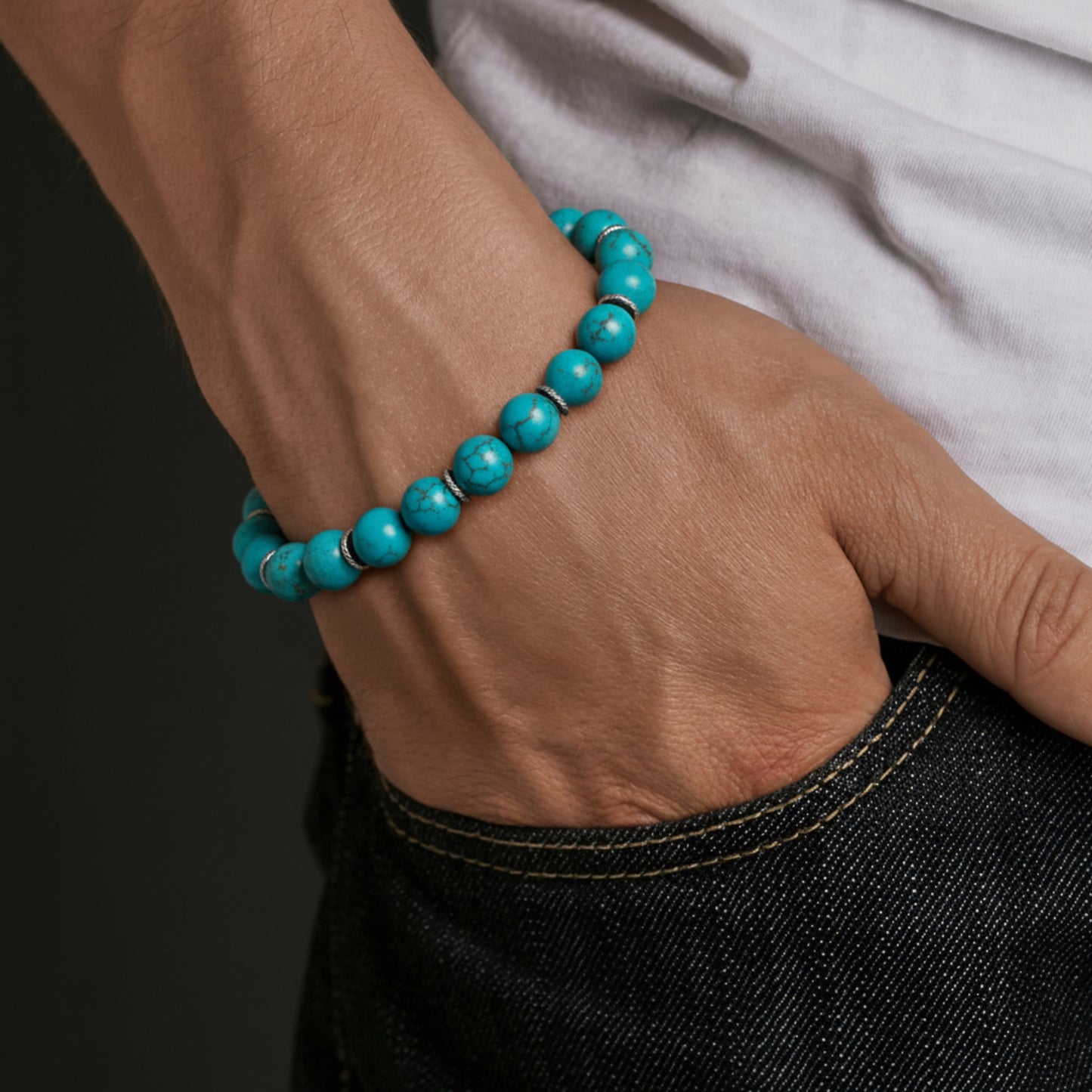 Spring Fit Gemstones 8mm Bracelet