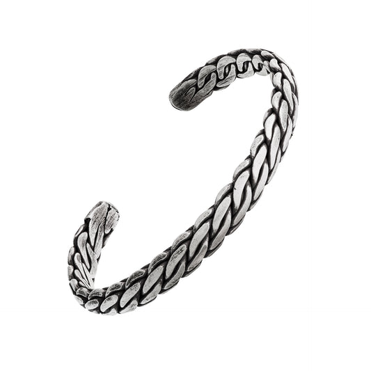 Weave Cuff Sterling Bracelet