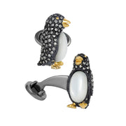 Penguin Marcasite, Mother of Pearl Sterling Cufflinks