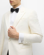 Octagon white mother of pearl cufflink and tuxedo stud set