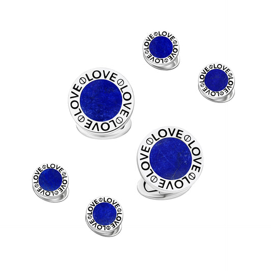 Love Gemstone Sterling Tuxedo Set