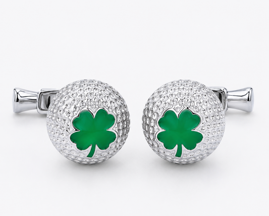 Clover Golf Ball Cufflinks