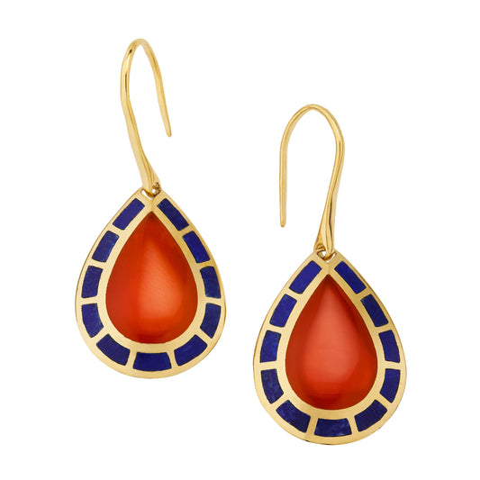 Dash Gemstone Gold Vermeil Sterling Teardrop Earrings