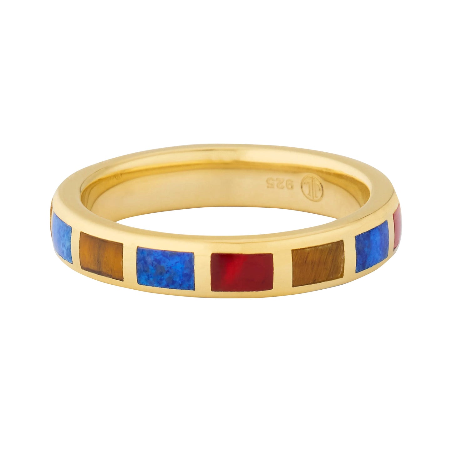 Dash Gemstone Gold Vermeil Sterling Stackable Ring