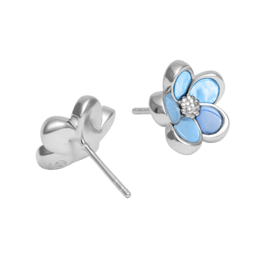 Flower Sterling Stud Earrings
