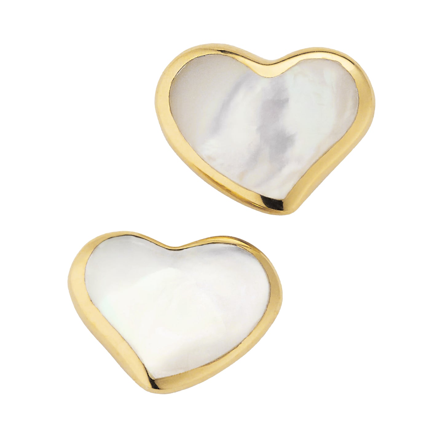 Heart Gemstone Gold Vermeil Sterling Stud Earrings