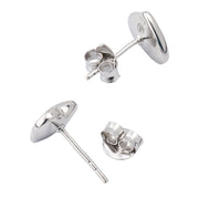Heart Gemstone Sterling Stud Earrings