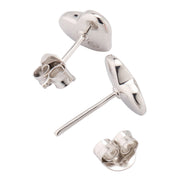 Heart Gemstone Sterling Stud Earrings