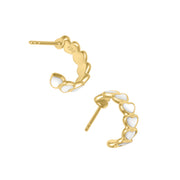 Sterling Gemstone Heart Earring with Gold Vermeil