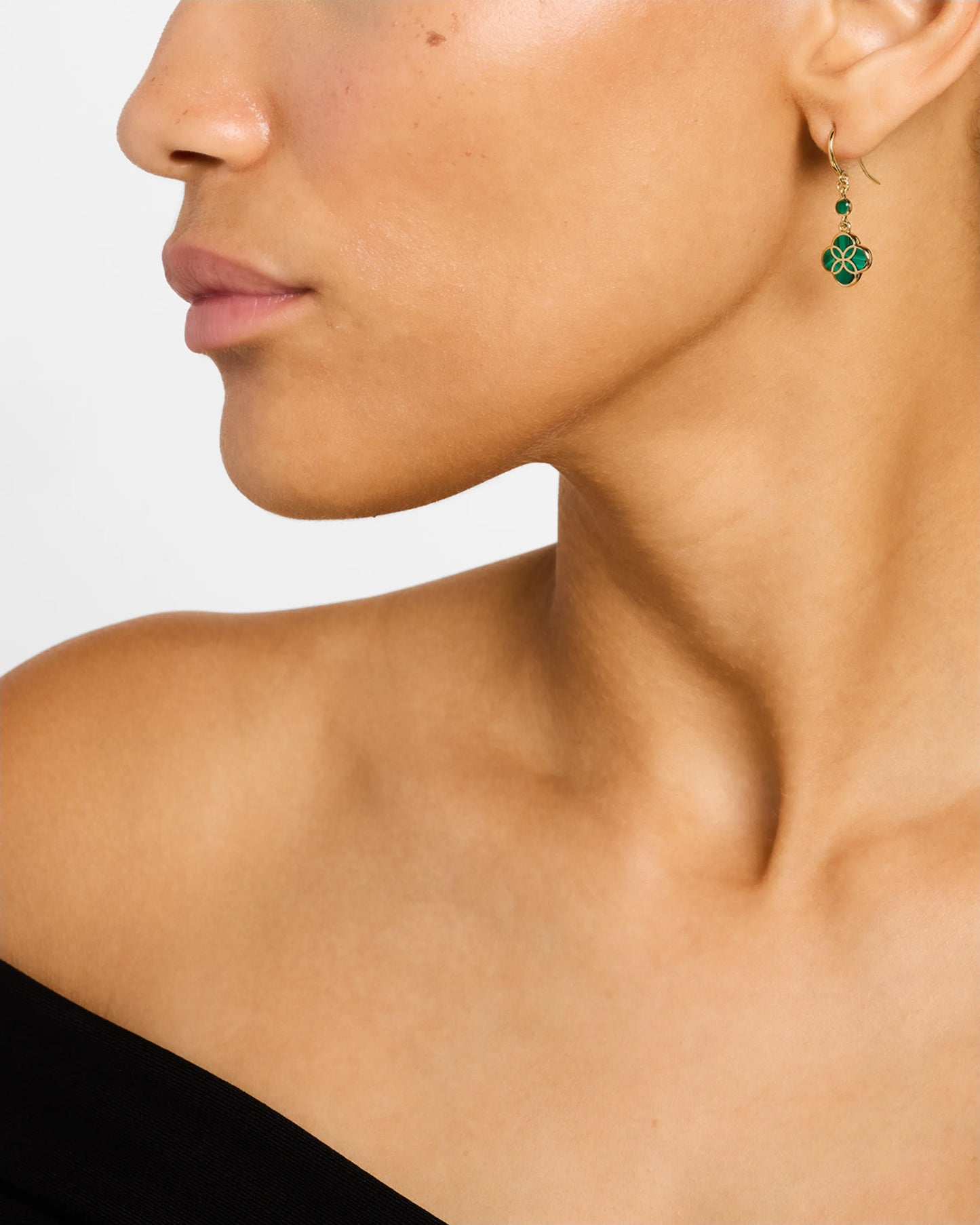 Petal Gemstone Gold Vermeil Sterling Drop Earrings