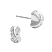 Marseille Sterling Silver Crossover Stud Earrings