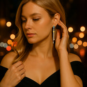 Marseille Sterling with 18k Gold Topaz Drop Earrings