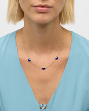 Triple Heart Gold Vermeil Sterling Necklace
