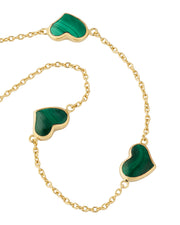 Triple Heart Gold Vermeil Sterling Necklace