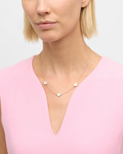 Triple Heart Gold Vermeil Sterling Necklace