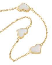 Triple Heart Gold Vermeil Sterling Necklace