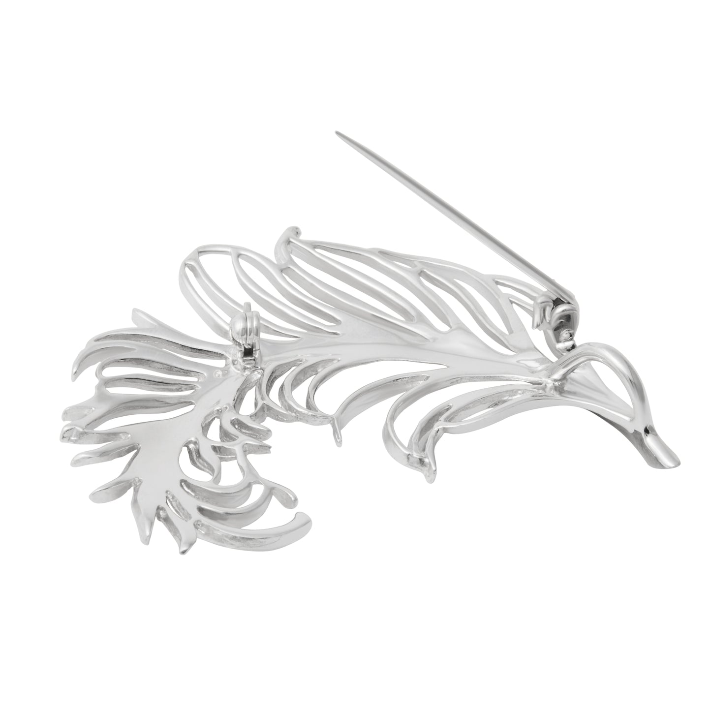 Sterling Feather Lapel Pin