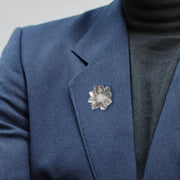 Sterling Flower Lapel Pin
