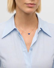 18K gold vermeil lapis lazuli heart pendant necklace by Jan Leslie