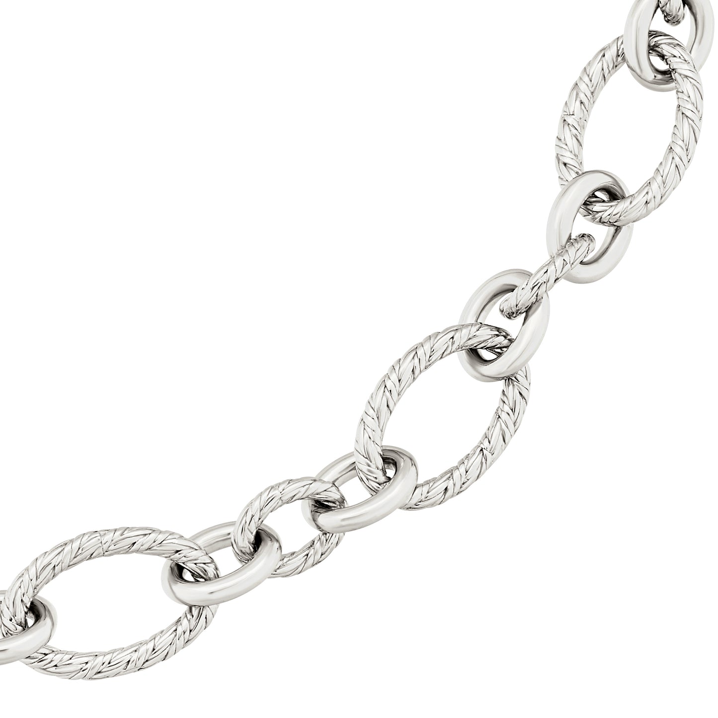 Foxtail Chain Sterling Silver with 18k Gold Necklace