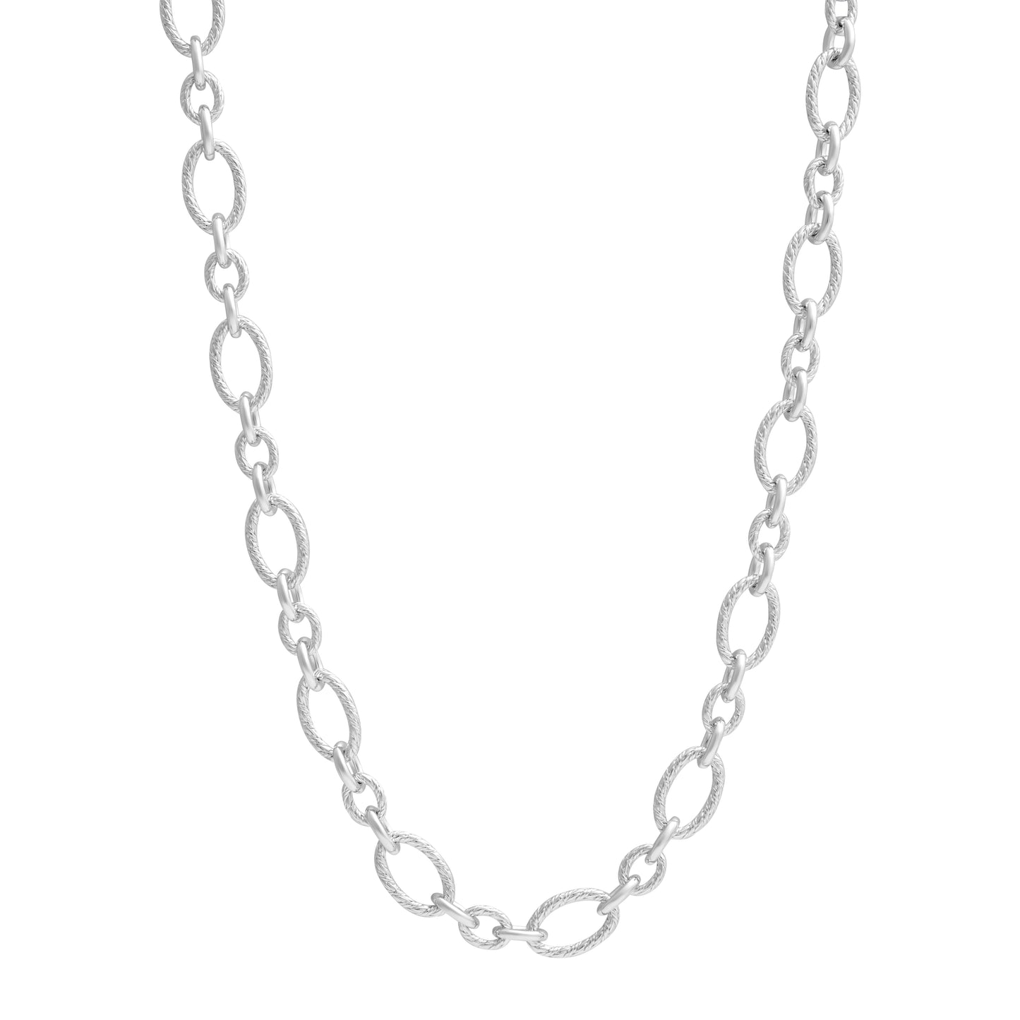Foxtail Chain Sterling Silver with 18k Gold Necklace
