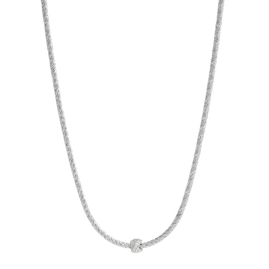 Mariselle Sterling Silver Crossover Necklace