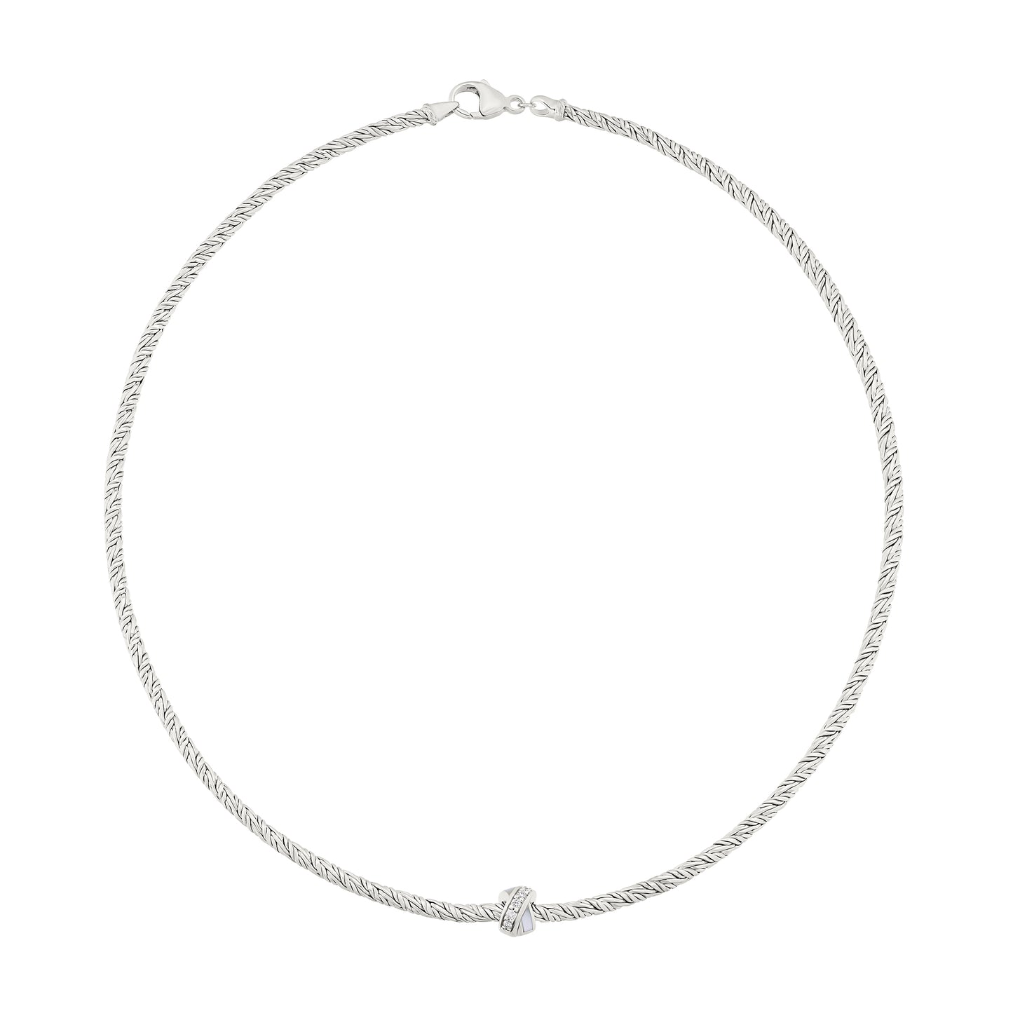 Mariselle Sterling Silver Crossover Necklace