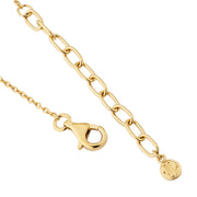 Dash Rectangle Gemstone Gold Vermeil Sterling Necklace