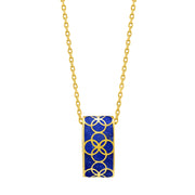 18K gold vermeil, lapis lazuli ground