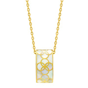 18K gold vermeil, white mother-of-pearl ground