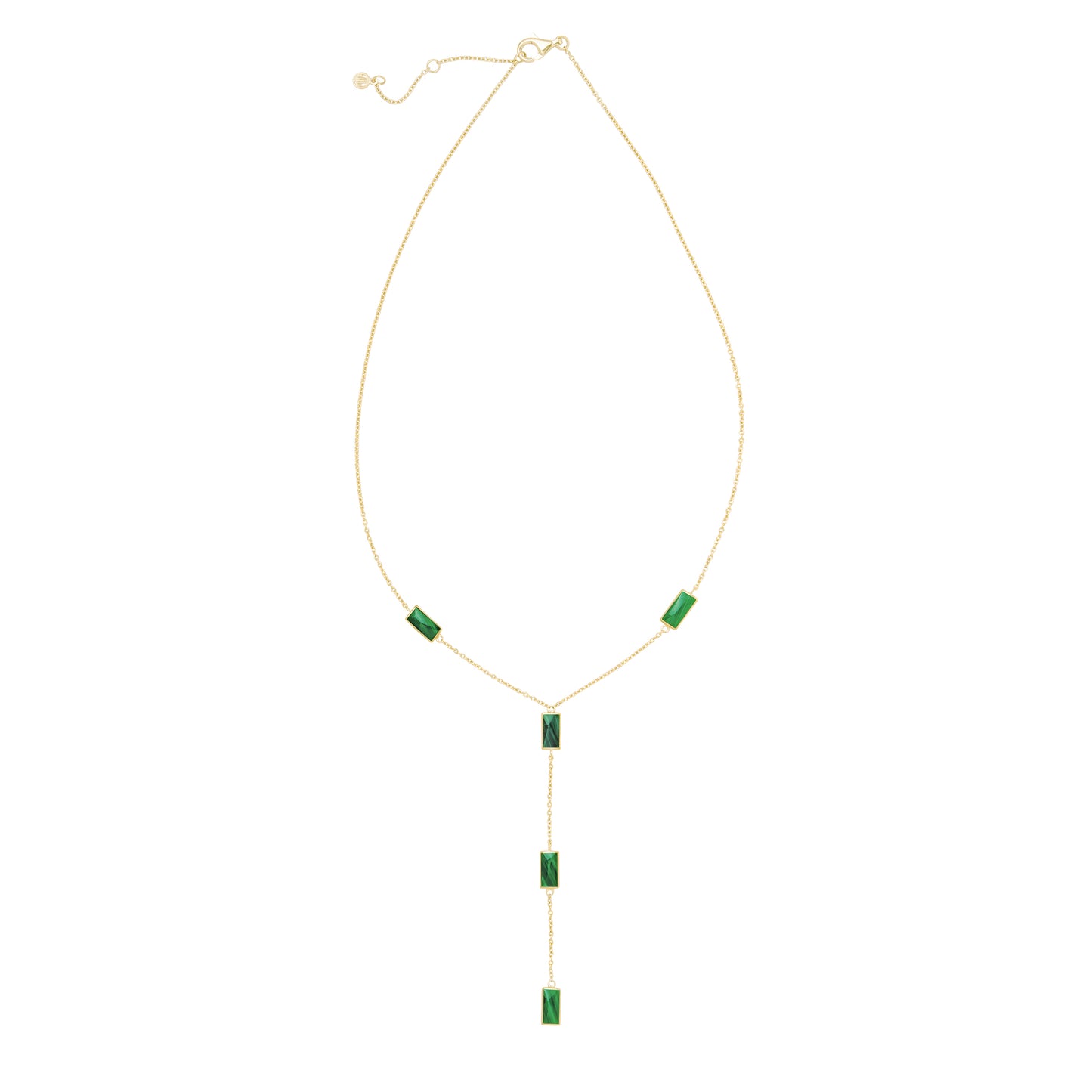 Dash Malachite Gemstone Gold Vermeil Necklace