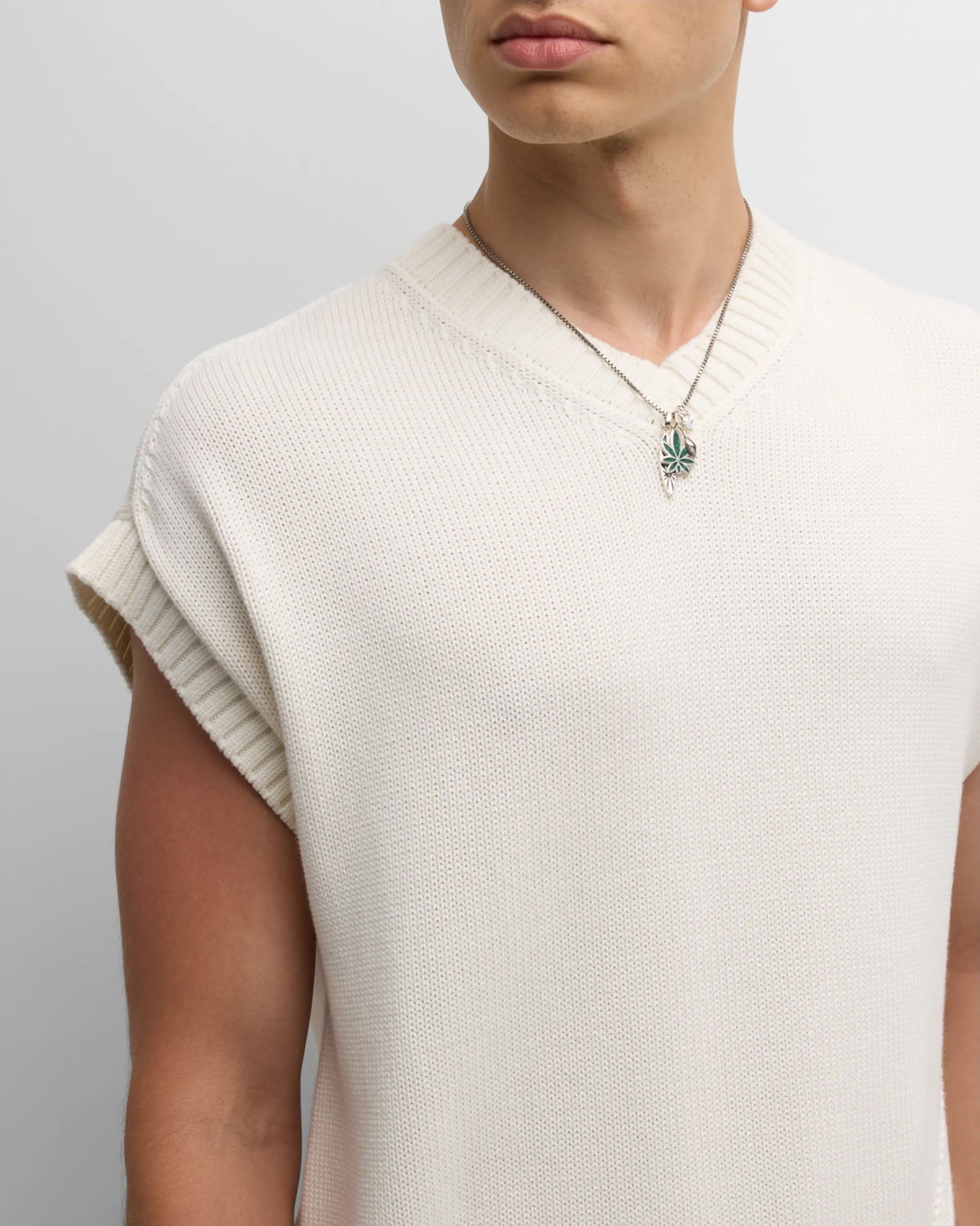 Sterling Silver Surf Charm Necklace