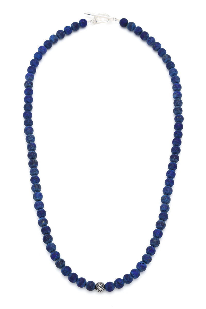Gemstone Beaded Necklace with Sterling Spacer