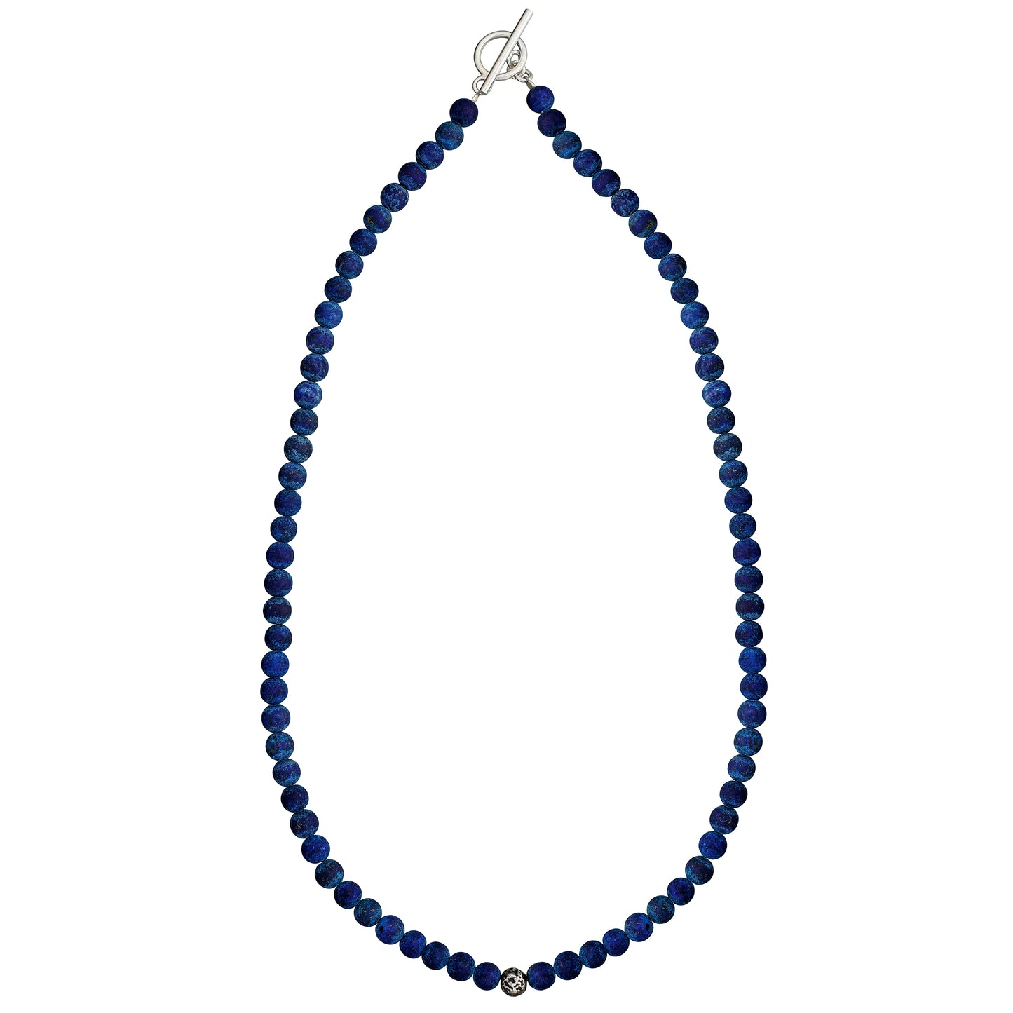 Gemstone Beaded Necklace with Sterling Spacer