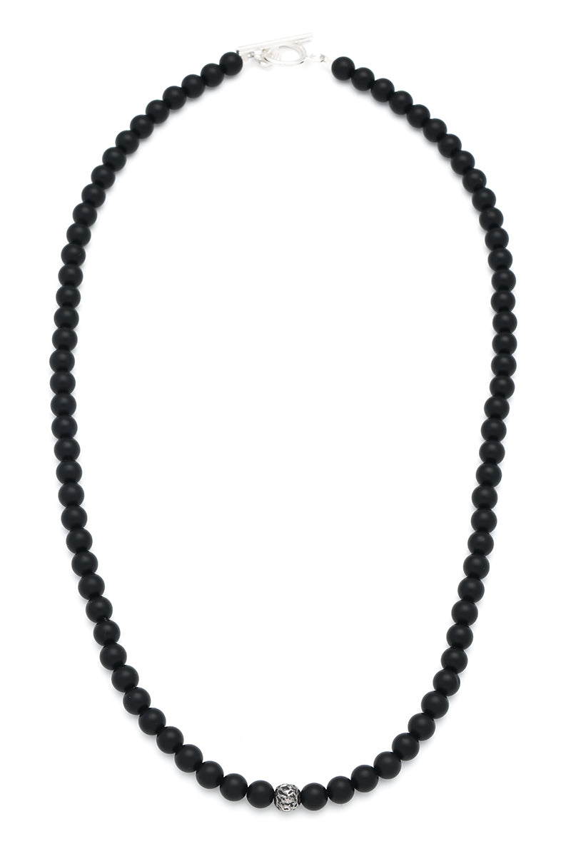 Gemstone Beaded Necklace with Sterling Spacer